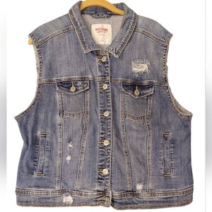 Mossimo Supply Co. Light Blue Denim Vest